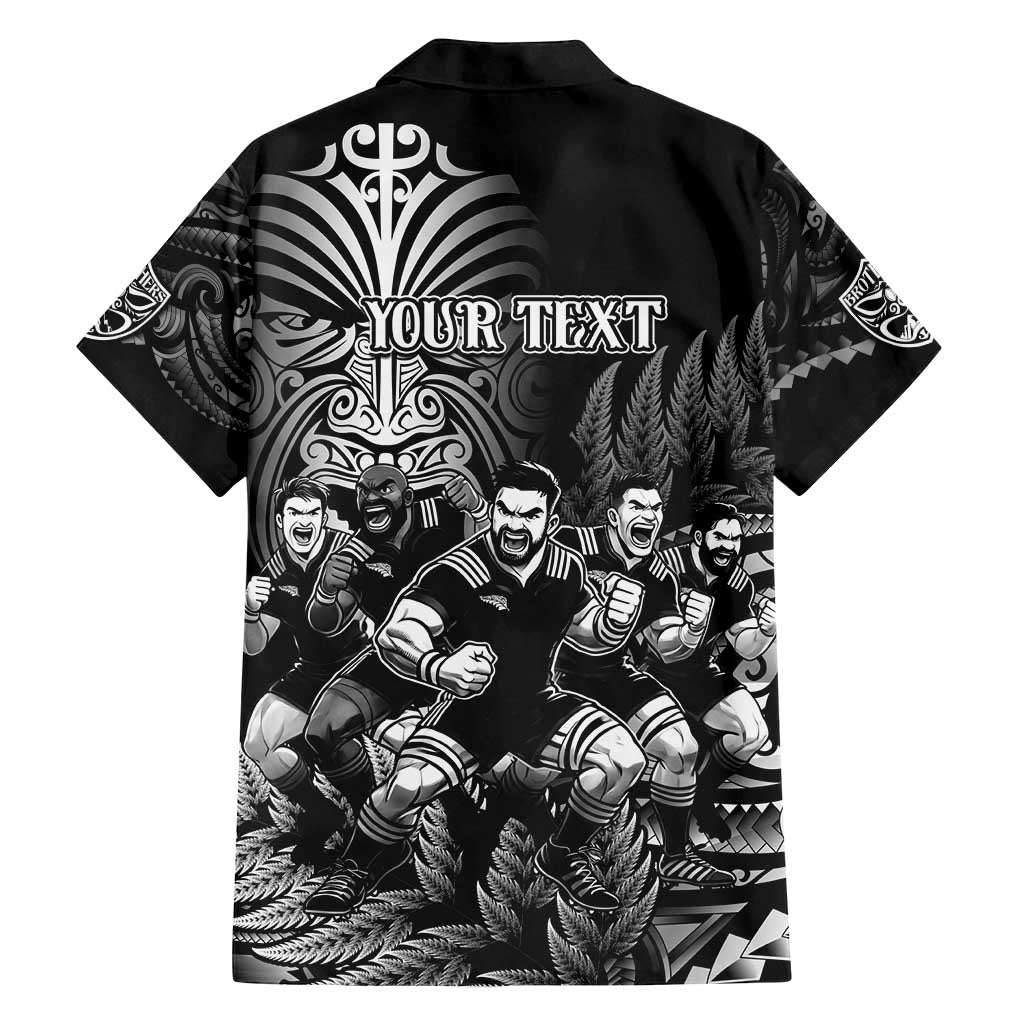 Personalized All Black Brothers Rugby Family Matching Long Sleeve Bodycon Dress and Hawaiian Shirt New Zealand Maori Haka DT02 - Polynesian Pride