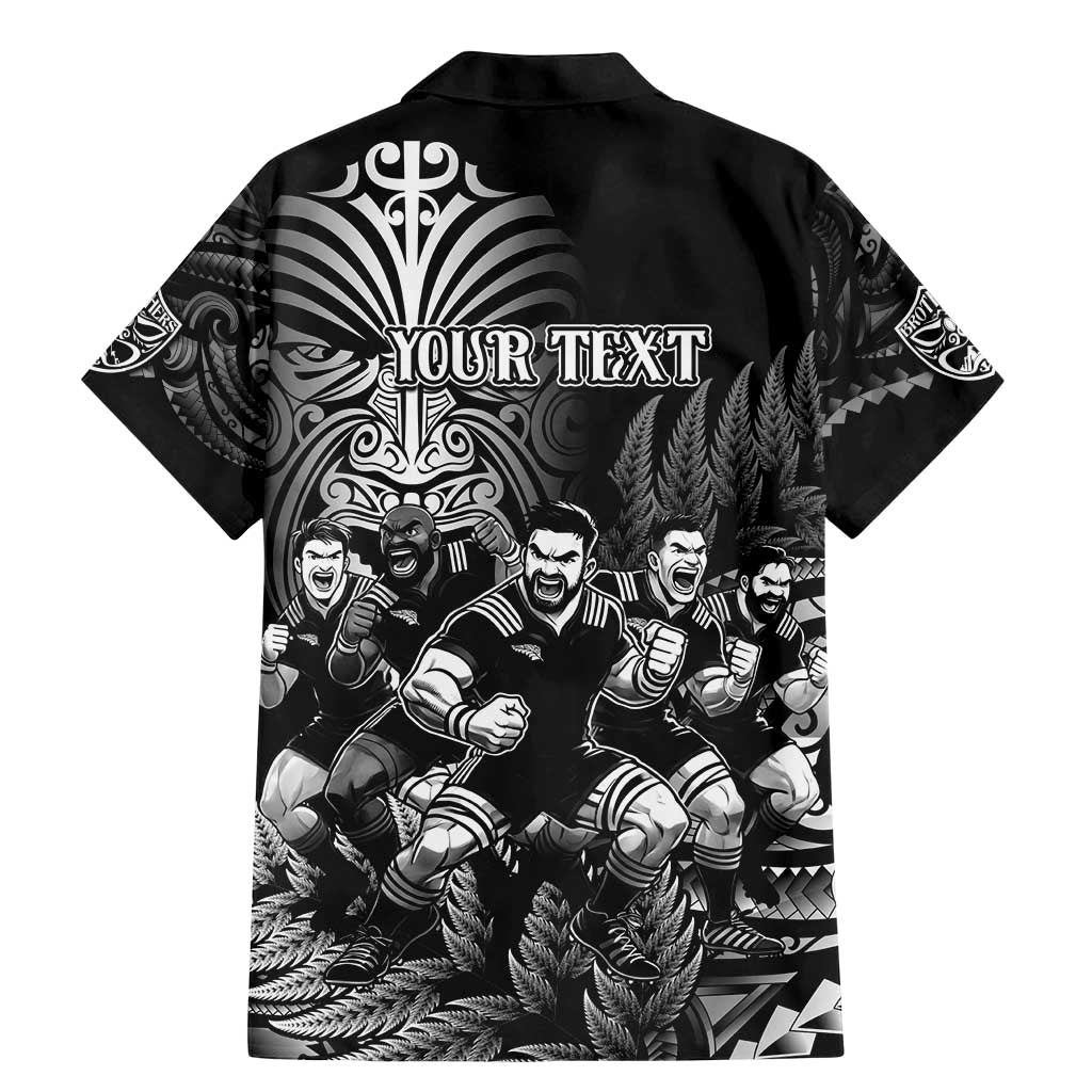Personalized All Black Brothers Rugby Family Matching Mermaid Dress and Hawaiian Shirt New Zealand Maori Haka DT02 - Polynesian Pride