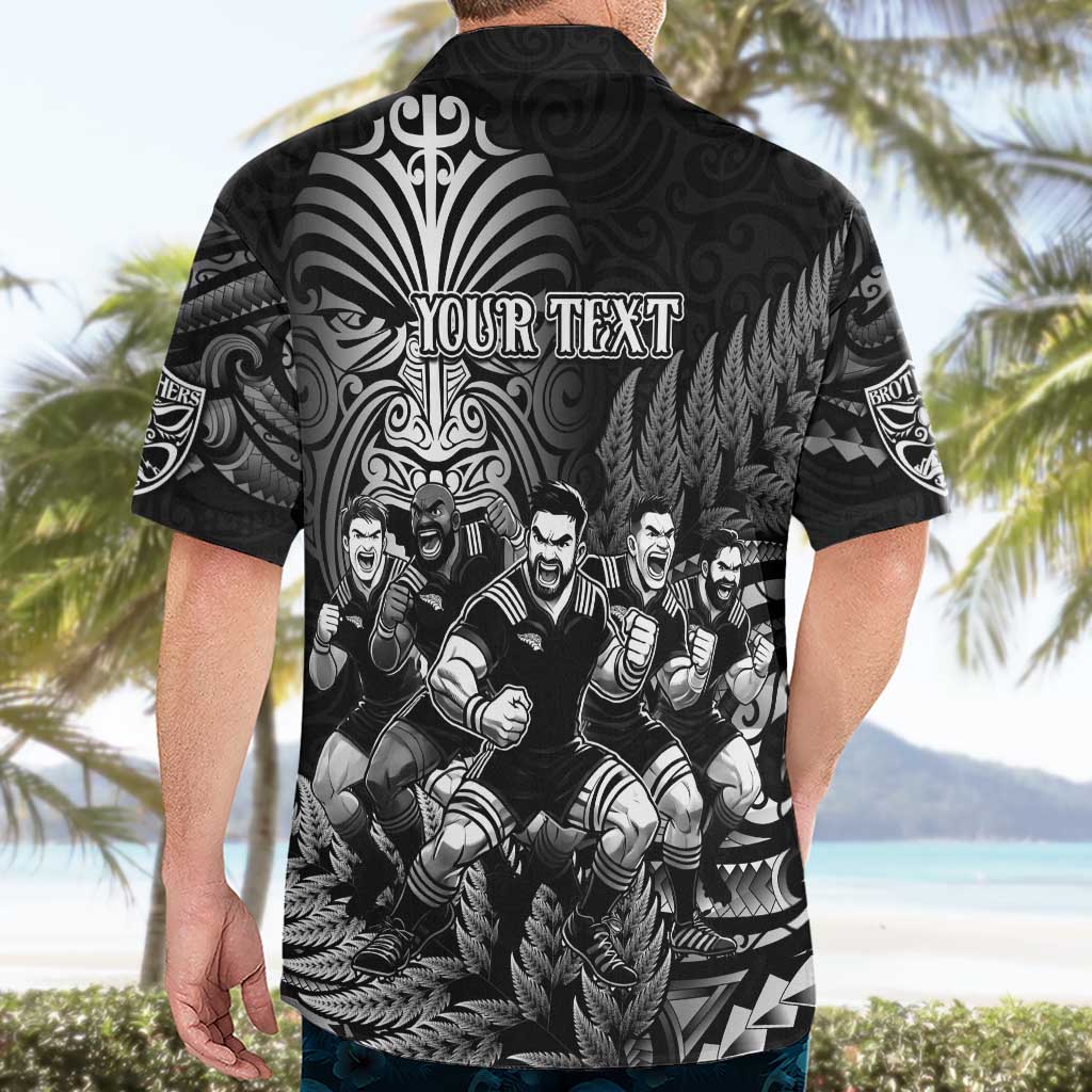 Personalized All Black Brothers Rugby Hawaiian Shirt New Zealand Maori Haka DT02 - Polynesian Pride