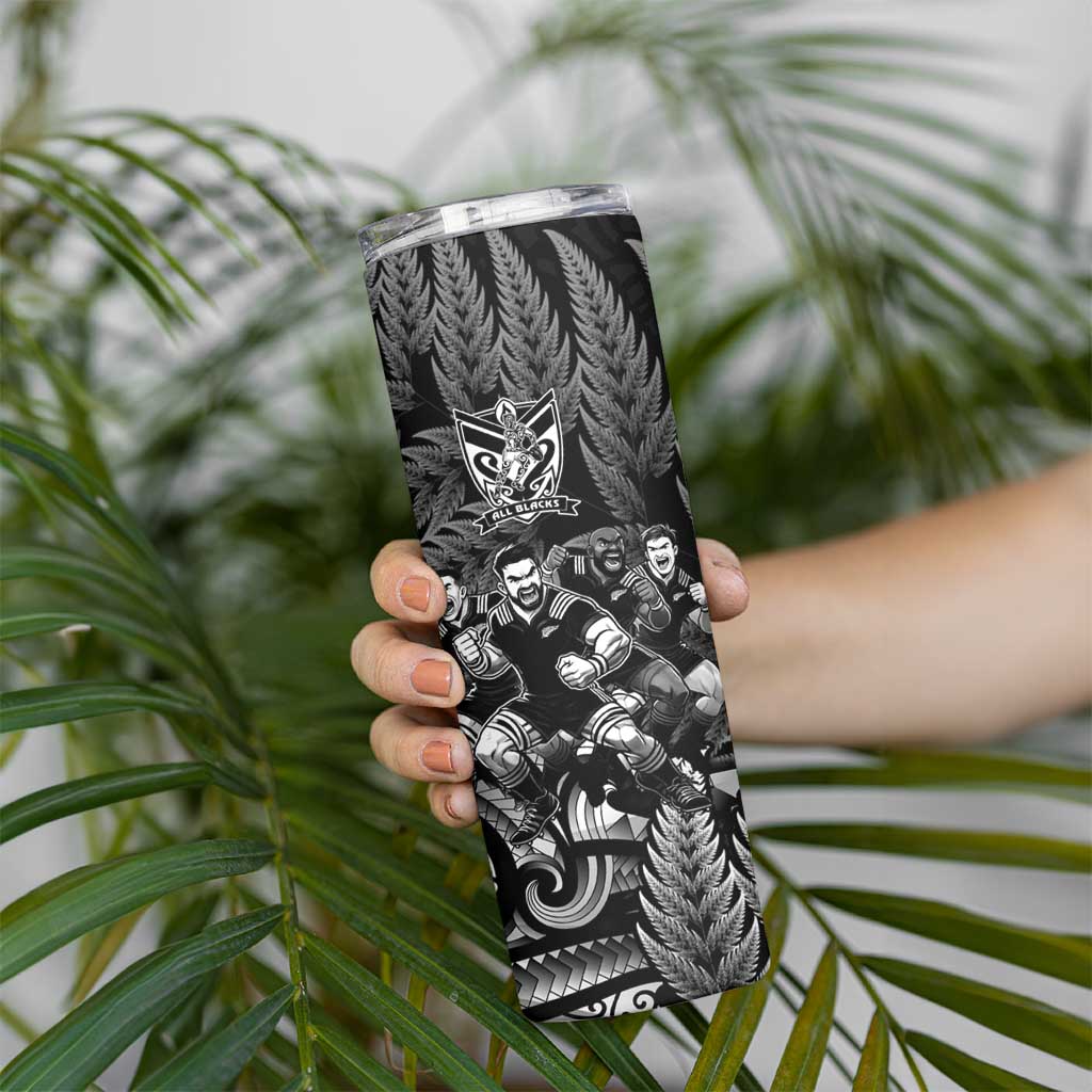 All Black Brothers Rugby Skinny Tumbler New Zealand Maori Haka DT02 - Polynesian Pride