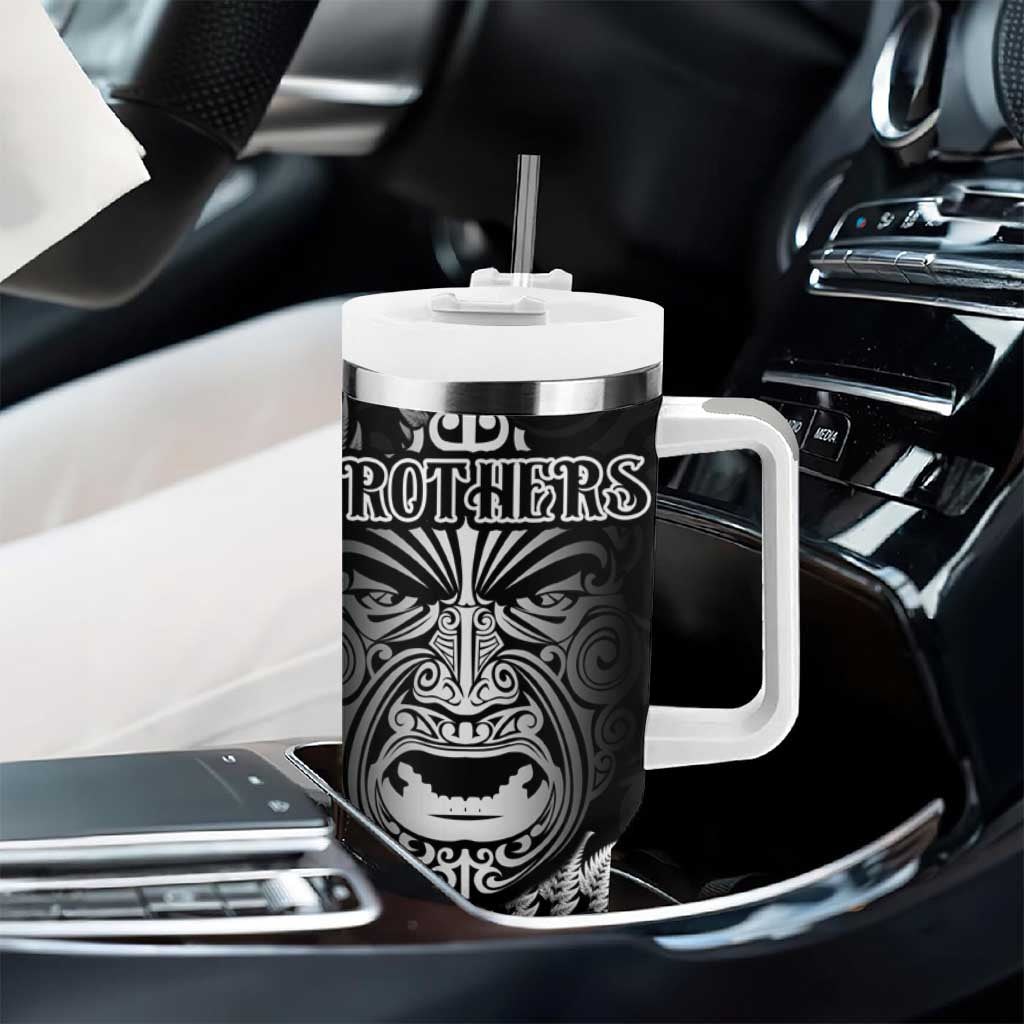 All Black Brothers Rugby Tumbler With Handle New Zealand Maori Haka