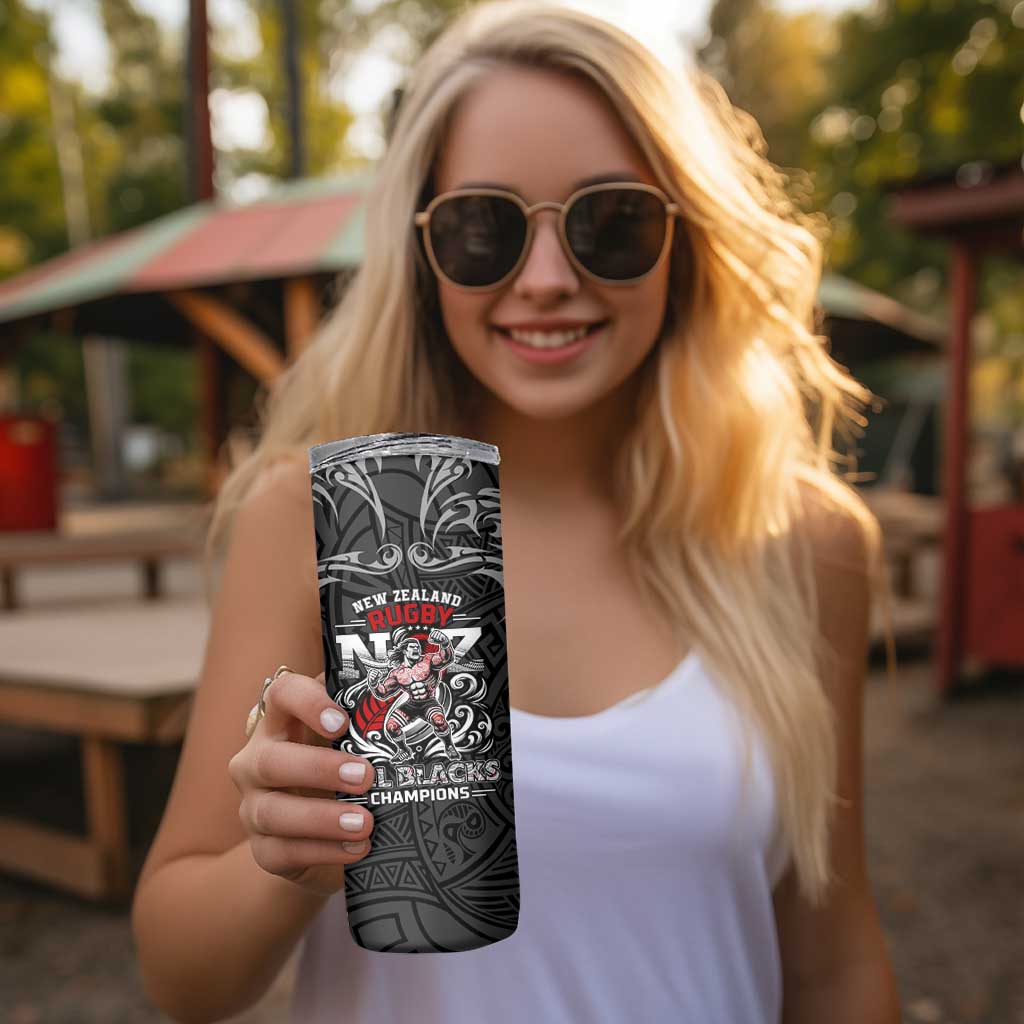 All Black NZL Rugby Champions Skinny Tumbler Maori Warrior