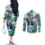 Wailua Falls Hawaii Couples Matching Off The Shoulder Long Sleeve Dress and Long Sleeve Button Shirt Kauai Natural Beauty