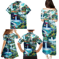 Wailua Falls Hawaii Family Matching Puletasi and Hawaiian Shirt Kauai Natural Beauty DT02 - Polynesian Pride