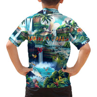 Wailua Falls Hawaii Family Matching Summer Maxi Dress and Hawaiian Shirt Kauai Natural Beauty DT02 - Polynesian Pride