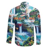 Wailua Falls Hawaii Family Matching Summer Maxi Dress and Hawaiian Shirt Kauai Natural Beauty DT02 - Polynesian Pride