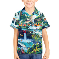 Wailua Falls Hawaii Family Matching Summer Maxi Dress and Hawaiian Shirt Kauai Natural Beauty DT02 Son's Shirt Art - Polynesian Pride