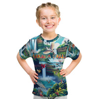 Wailua Falls Hawaii Kid T Shirt Kauai Natural Beauty