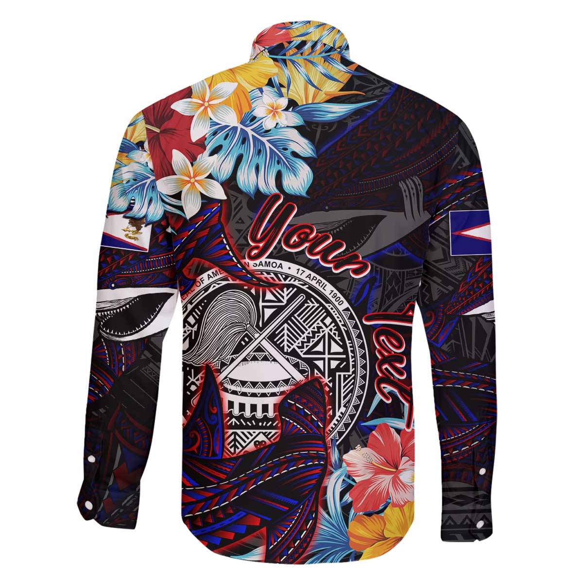 Personalized Amelika Samoa Sharks Polynesia Family Matching Puletasi and Hawaiian Shirt American Samoa DT02 - Polynesian Pride