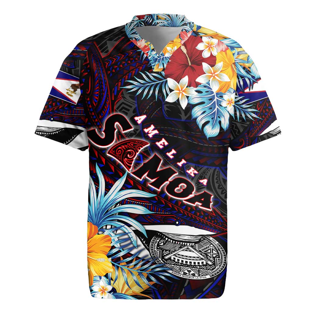 Personalized Amelika Samoa Sharks Polynesia Rugby Jersey American Samoa DT02 Black - Polynesian Pride