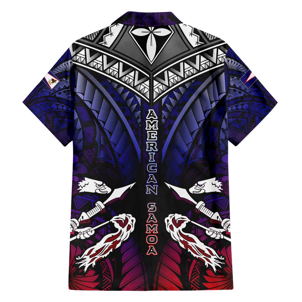 Personalized American Samoa Flag Family Matching Off Shoulder Maxi Dress and Hawaiian Shirt Eagles Polynesian Art