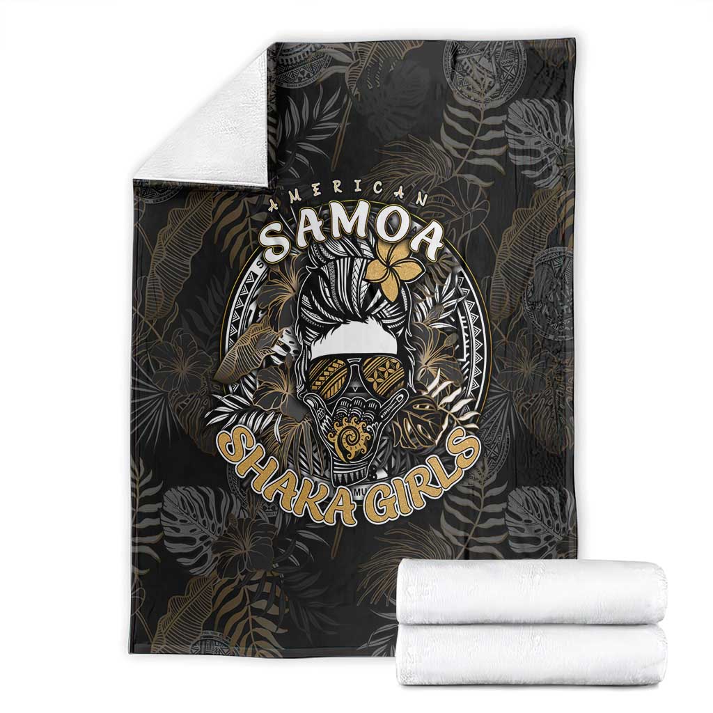 Personalized Shaka Girls America Samoa Blanket Tropical Flowers Vintage