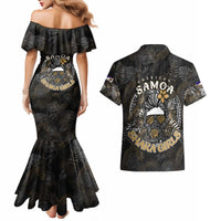 Personalized Shaka Girls America Samoa Couples Matching Mermaid Dress and Hawaiian Shirt Tropical Flowers Vintage DT02 - Polynesian Pride