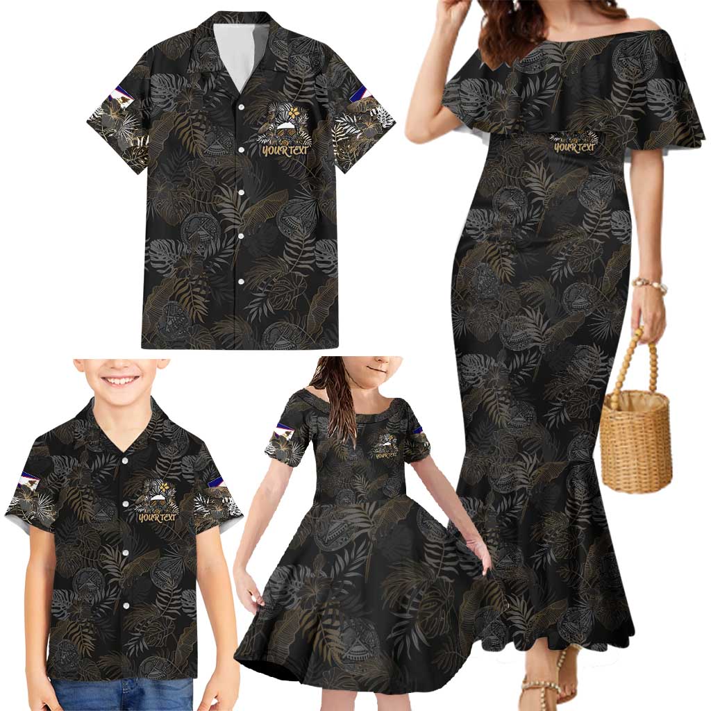 Personalized Shaka Girls America Samoa Family Matching Mermaid Dress and Hawaiian Shirt Tropical Flowers Vintage DT02 - Polynesian Pride