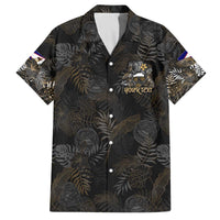 Personalized Shaka Girls America Samoa Family Matching Off Shoulder Short Dress and Hawaiian Shirt Tropical Flowers Vintage DT02 Dad's Shirt - Short Sleeve Black - Polynesian Pride