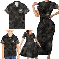 Personalized Shaka Girls America Samoa Family Matching Short Sleeve Bodycon Dress and Hawaiian Shirt Tropical Flowers Vintage DT02 - Polynesian Pride