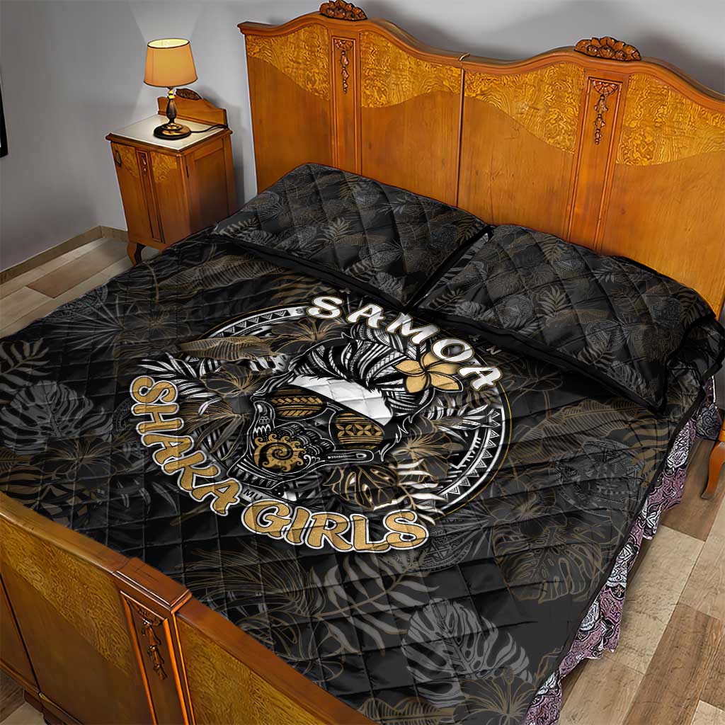 Personalized Shaka Girls America Samoa Quilt Bed Set Tropical Flowers Vintage