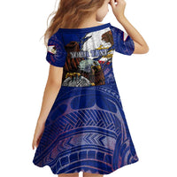 American Samoa Family Matching Long Sleeve Bodycon Dress and Hawaiian Shirt Brave Eagle Flag Color DT02 - Polynesian Pride