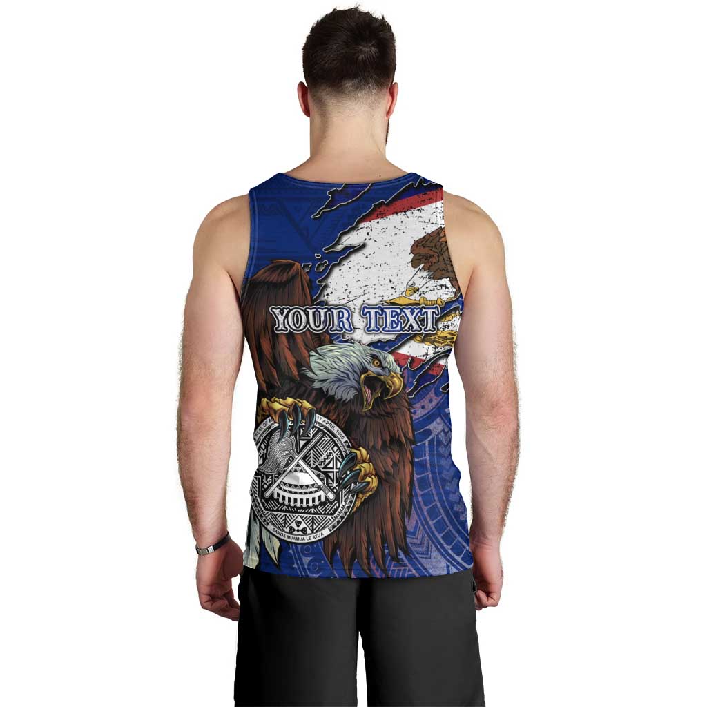 American Samoa Men Tank Top Brave Eagle Flag Color