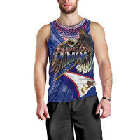 American Samoa Men Tank Top Brave Eagle Flag Color