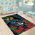 New Zealand Tui Bird Area Rug Maori Koru Mix Pohutukawa