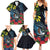 New Zealand Tui Bird Family Matching Summer Maxi Dress and Hawaiian Shirt Maori Koru Mix Pohutukawa