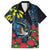 New Zealand Tui Bird Family Matching Summer Maxi Dress and Hawaiian Shirt Maori Koru Mix Pohutukawa