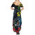 New Zealand Tui Bird Family Matching Summer Maxi Dress and Hawaiian Shirt Maori Koru Mix Pohutukawa