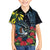 New Zealand Tui Bird Family Matching Summer Maxi Dress and Hawaiian Shirt Maori Koru Mix Pohutukawa