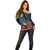 New Zealand Tui Bird Off Shoulder Sweater Maori Koru Mix Pohutukawa
