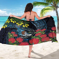 New Zealand Tui Bird Sarong Maori Koru Mix Pohutukawa