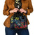 New Zealand Tui Bird Shoulder Handbag Maori Koru Mix Pohutukawa