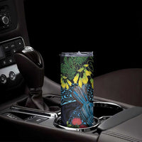 New Zealand Tui Bird Skinny Tumbler Maori Koru Mix Pohutukawa DT04 - Polynesian Pride