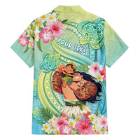 Personalised Hawaii Father's Day Family Matching Off Shoulder Maxi Dress and Hawaiian Shirt Happy Father And Child DT04 - Polynesian Pride