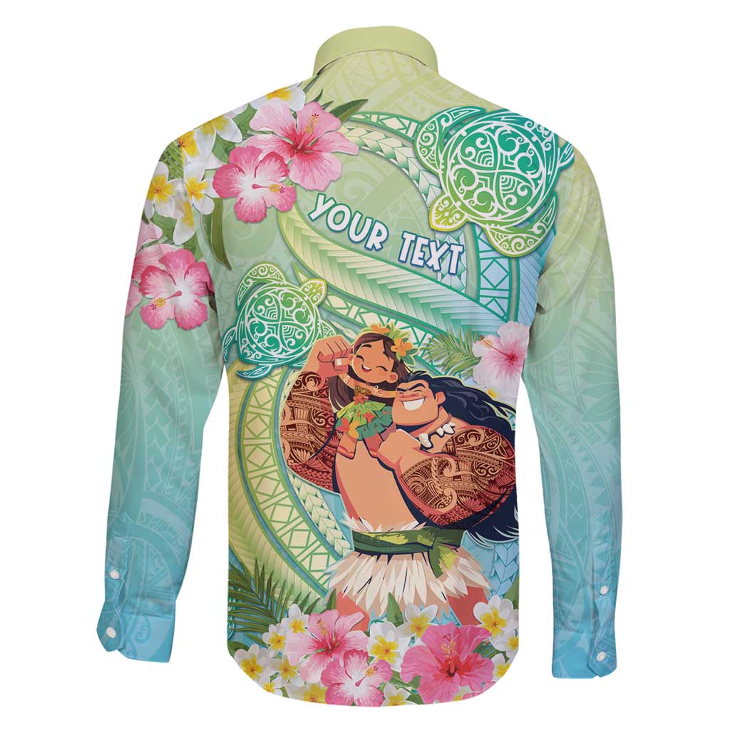 Personalised Hawaii Father's Day Family Matching Off Shoulder Short Dress and Hawaiian Shirt Happy Father And Child DT04 - Polynesian Pride