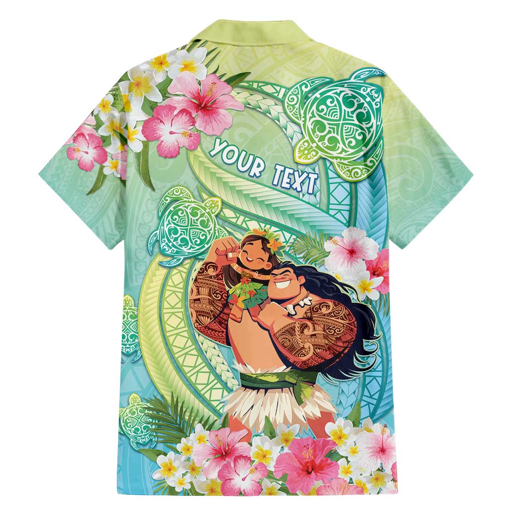 Personalised Hawaii Father's Day Family Matching Summer Maxi Dress and Hawaiian Shirt Happy Father And Child DT04 - Polynesian Pride