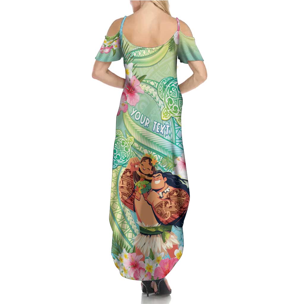 Personalised Hawaii Father's Day Family Matching Summer Maxi Dress and Hawaiian Shirt Happy Father And Child DT04 - Polynesian Pride
