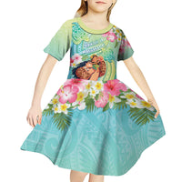 Personalised Hawaii Father's Day Kid Short Sleeve Dress Happy Father And Child