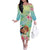 Personalised Hawaii Father's Day Off The Shoulder Long Sleeve Dress Happy Father And Child