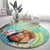 Hawaii Father's Day Round Carpet Happy Father And Child