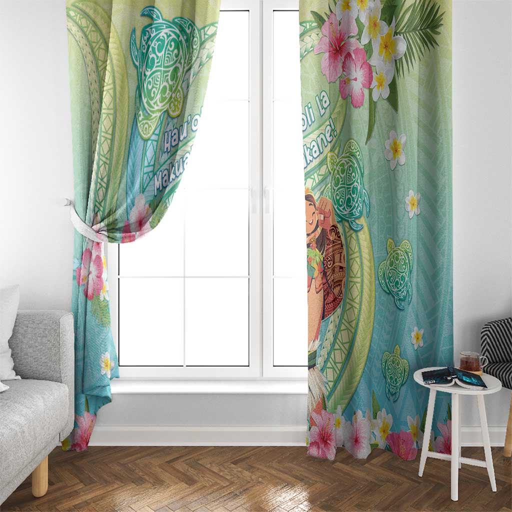 Hawaii Father's Day Window Curtain Happy Father And Child