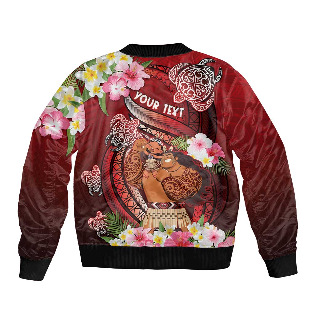 Personalised New Zealand Father's Day Bomber Jacket Happy Father And Child DT04 - Polynesian Pride