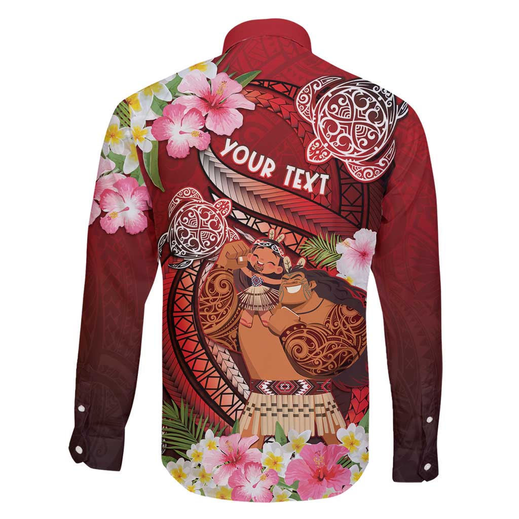 Personalised New Zealand Father's Day Family Matching Long Sleeve Bodycon Dress and Hawaiian Shirt Happy Father And Child DT04 - Polynesian Pride