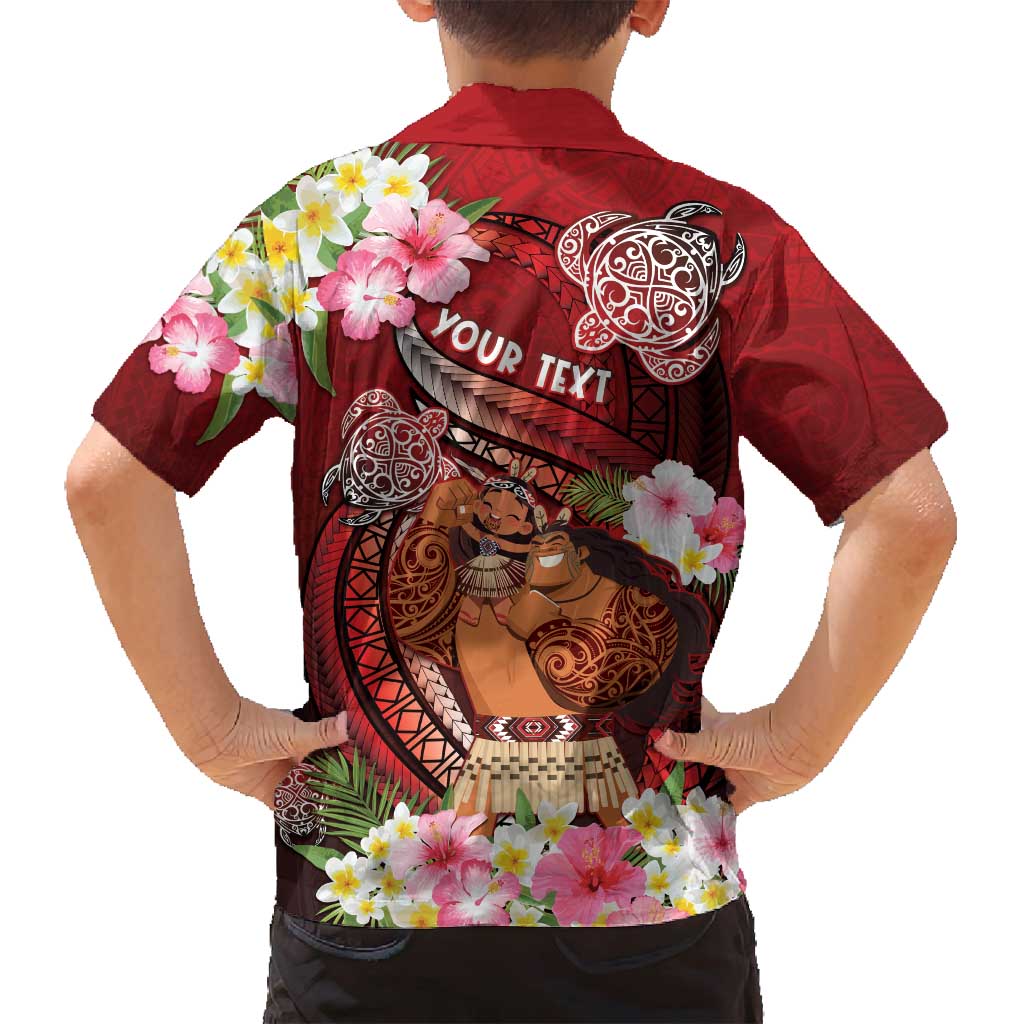 Personalised New Zealand Father's Day Family Matching Off Shoulder Short Dress and Hawaiian Shirt Happy Father And Child DT04 - Polynesian Pride