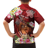 Personalised New Zealand Father's Day Family Matching Tank Maxi Dress and Hawaiian Shirt Happy Father And Child DT04 - Polynesian Pride