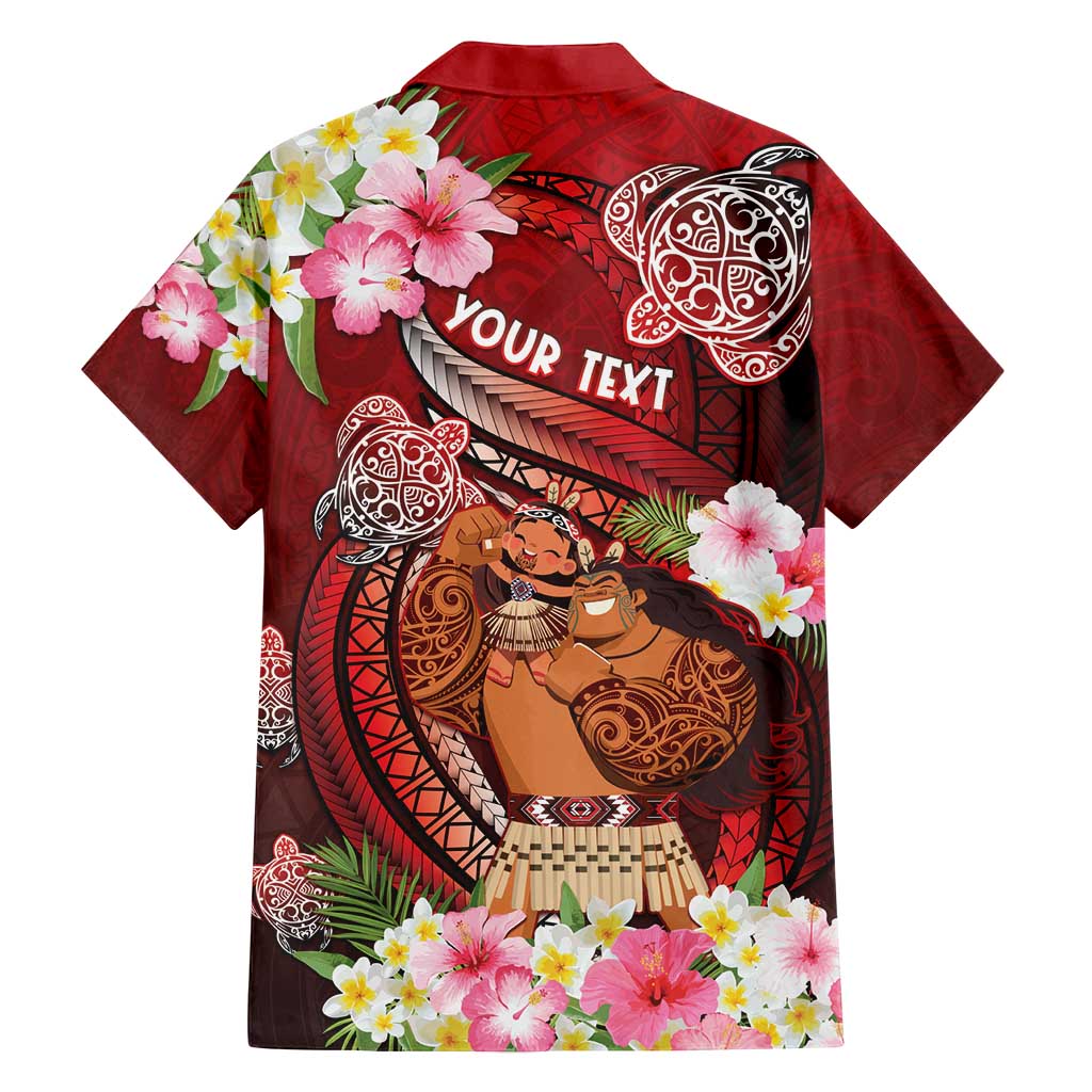 Personalised New Zealand Father's Day Family Matching Tank Maxi Dress and Hawaiian Shirt Happy Father And Child DT04 - Polynesian Pride