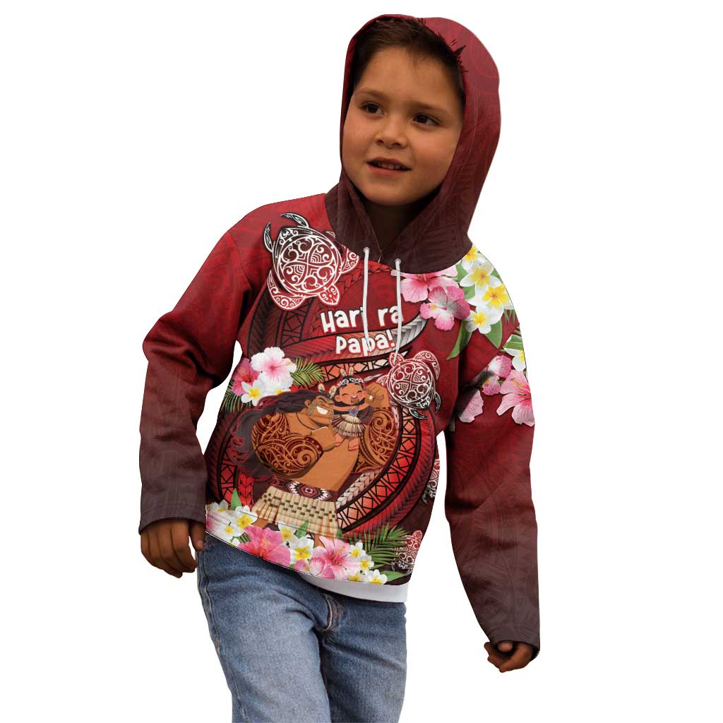 Personalised New Zealand Father's Day Kid Hoodie Happy Father And Child