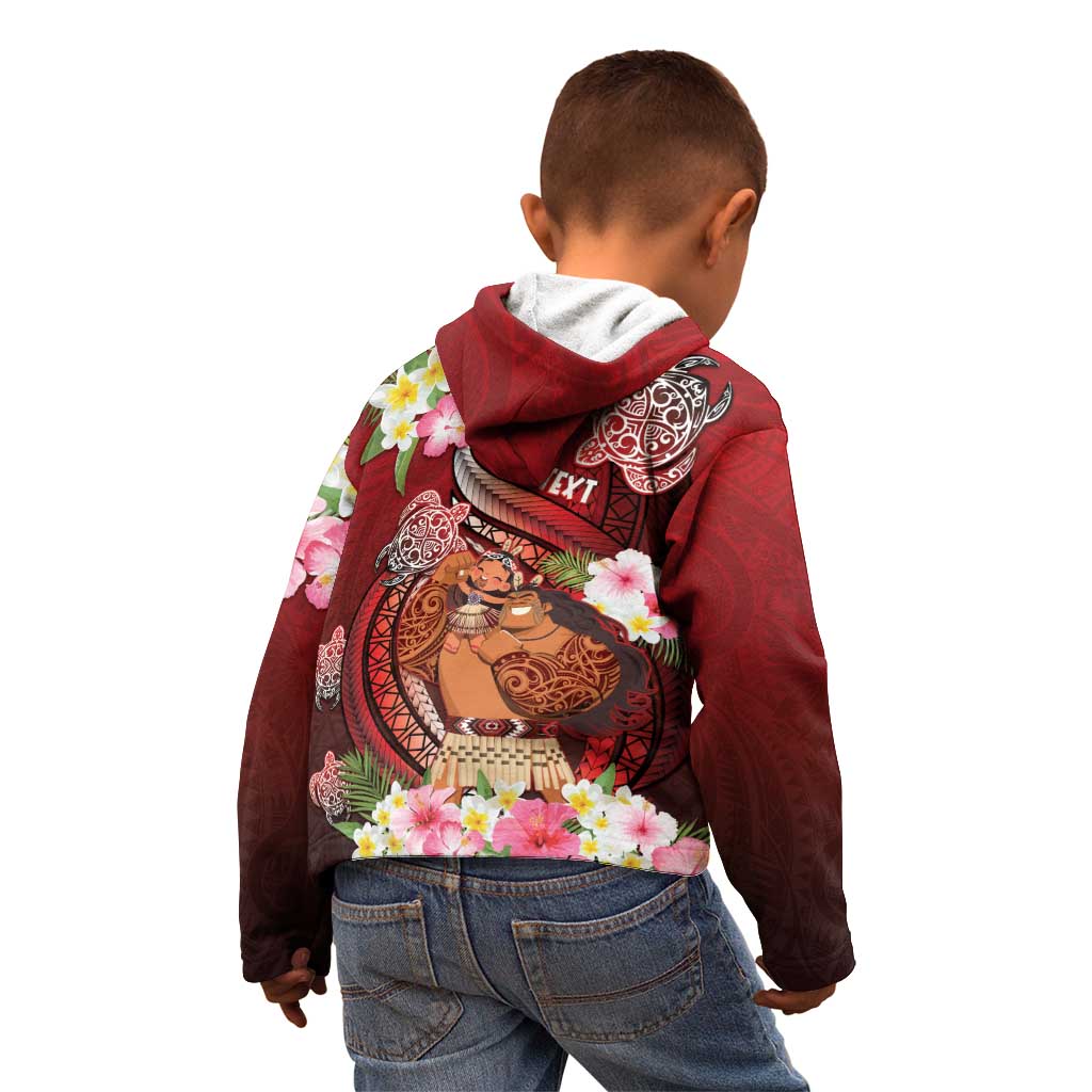 Personalised New Zealand Father's Day Kid Hoodie Happy Father And Child