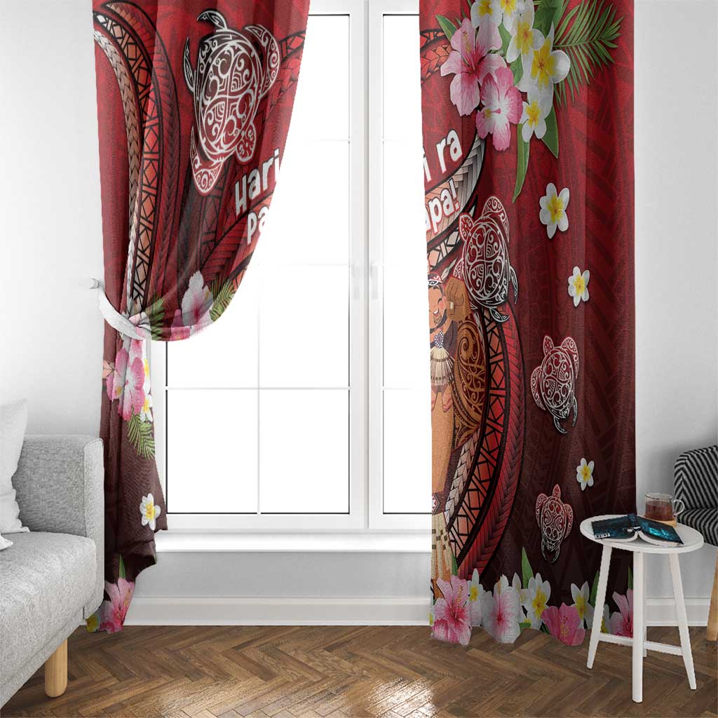 New Zealand Father's Day Window Curtain Happy Father And Child