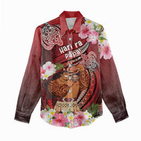 Personalised New Zealand Father's Day Women Casual Shirt Happy Father And Child DT04 - Polynesian Pride